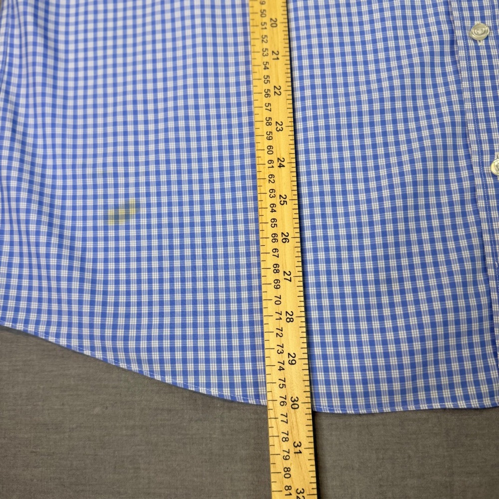 UNTUCKit Button Down Shirt Mens XXL Blue Gingham Good Relaxed Fit Wrinkle Free - Picture 2 of 9